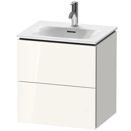 Duravit L-Cube База подвесная с раковиной, 2 ящика, цвет: глянцевый белый