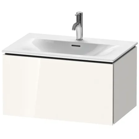 Duravit L-Cube База подвесная с раковиной, 1 выдвижное отделение, цвет: глянцевый белый