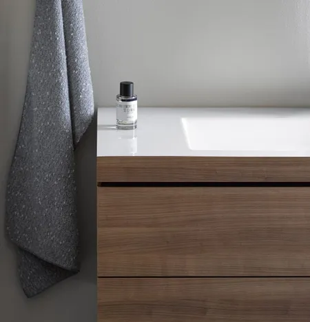DURAVIT L-Cube комплект мебели, Тумба C-bonded, раковина с фронтом, подвесной, цвет: Американский орех