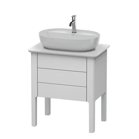 Duravit Luv База напольная, с 1 выдв. ящиками, каменой столешницей и раковиной, цвет: белый шелковисто-матовый