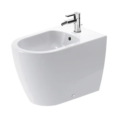 Duravit Me by Starck Биде напольное приставное, с 1 отв. под смеситель, с креплением, цвет: белый