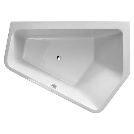 Duravit Paiova 5 Ванна угловая, Sx, встраиваемая, с 2 разными наклонами спинки, цвет: белый