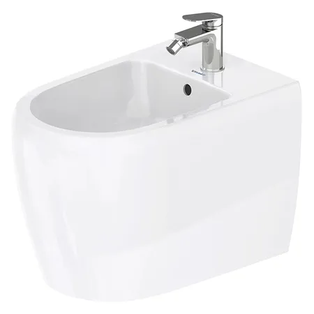 Duravit Qatego Биде напольное, 1 отв, Weiß Hochglanz, цвет: белый