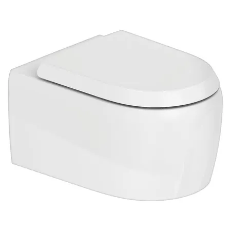 Duravit Qatego Унитаз подвесной, с креплением Durafix, с установленными петлями из нерж. стали, цвет: белый