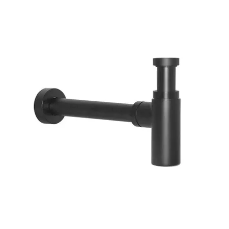 Duravit Сифон декоративный 1/4" удлиненный для донного клапана, цвет чёрный матовый
