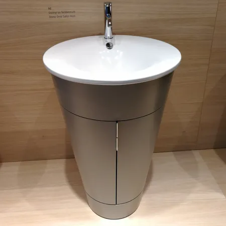 Duravit Starck 1 Тумба напольная, с раковиной, цвет: stone grey satin matt