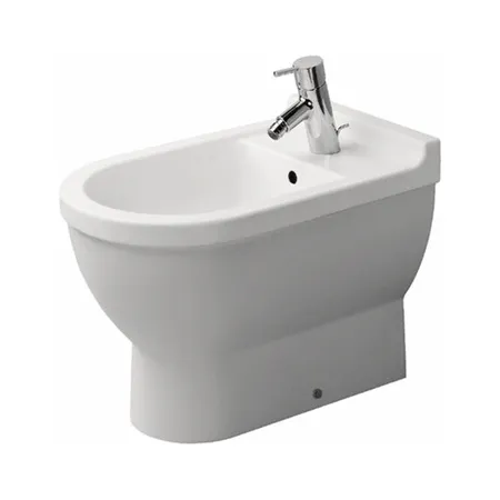 Duravit Starck 3 Биде напольное приставное, с 1 отв. под смеситель, цвет: белый