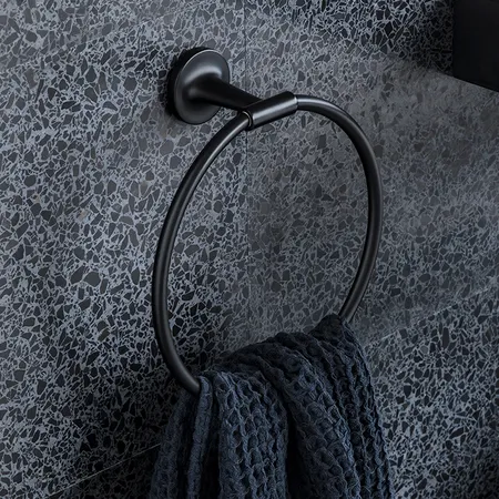 Duravit Starck T Полотенцедержатель - кольцо, подвесной, цвет: черный матовый