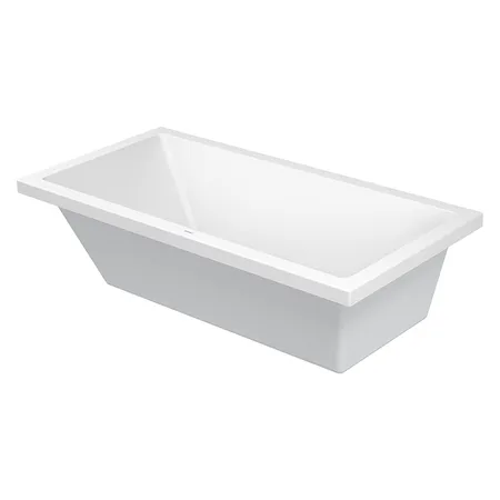 Duravit Starck Ванна прямоугольная встраиваемая или с панелями с наклоном для спины, с переливом Цвет: белый