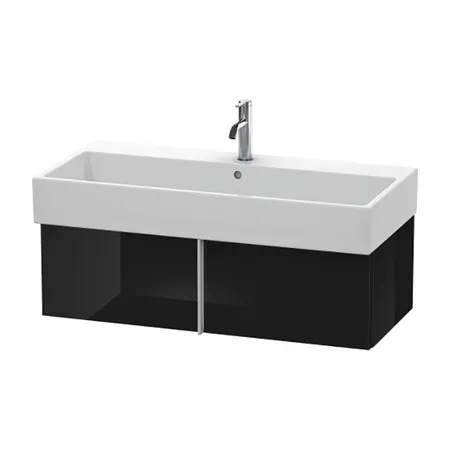 Duravit VA Тумба подвесная, с раковиной, 1 выдв.ящик, цвет: черный глянцевый
