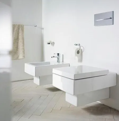 Duravit Vero Унитаз подвесной, с вертикальным смывом с сиденьем, цвет: белый