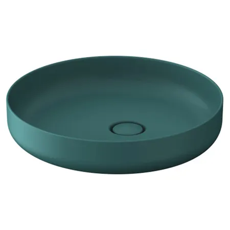Duravit Vitrium Раковина накладная, без отв, круглая, из DuroCast UltraResist, без перелива, цвет: аквамарин матовый