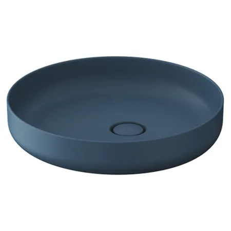 Duravit Vitrium Раковина накладная, без отв, круглая, из DuroCast UltraResist, без перелива, цвет: синий матовый