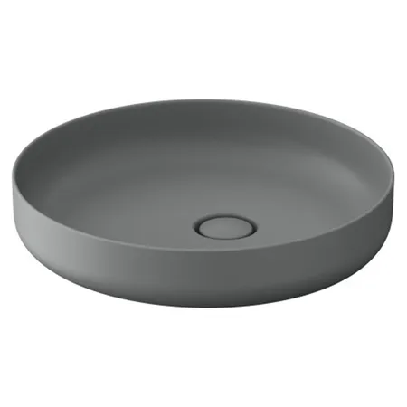 Duravit Vitrium Раковина накладная, без отв, круглая, из DuroCast UltraResist, без перелива, цвет: светло-серый матовый