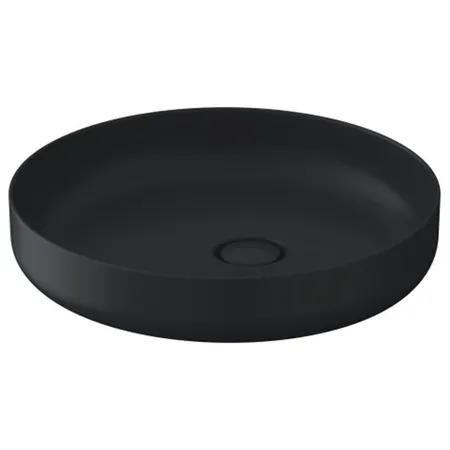 Duravit Vitrium Раковина накладная, без отв, круглая, из DuroCast UltraResist, без перелива, цвет: темно-серый матовый