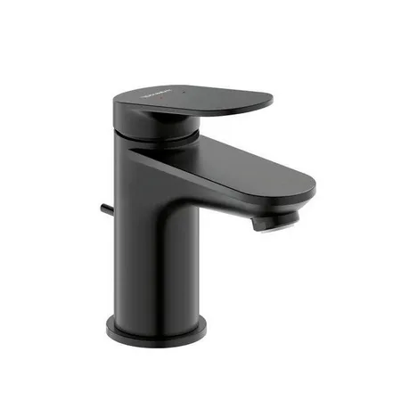Duravit Wave Смеситель для раковины, 1 отв, с донным клапаном, цвет: черный матовый