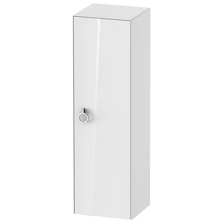 Duravit White Tulip Шкаф подвесной, 1 дверца, 3 стекл. полки с алюм, петли справа, цвет: белый высокоглянцевый