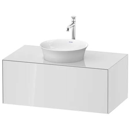 Duravit White Tulip Тумбочка подвесная, раковина, 1 выдвижной ящик, цвет: белый высокоглянцевый