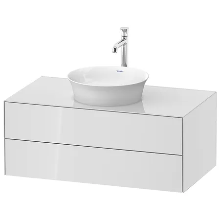Duravit White Tulip Тумбочка подвесная, раковина, 2 ящика, цвет: белый высокоглянцевый