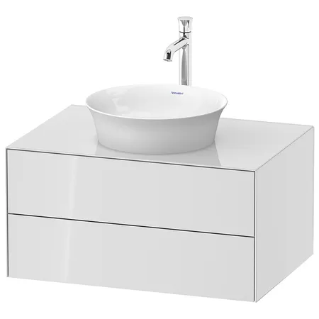 Duravit White Tulip Тумбочка подвесная, раковина, 2 ящика, цвет: белый высокоглянцевый