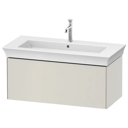 Duravit White Tulip Тумбочка подвесная, раковина, 1 выдвижной ящик, цвет: Nordic White Satin matt