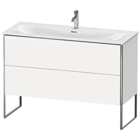 Duravit XSquare База напольная с раковиной, 2 яшика, цвет: глянцевый белый
