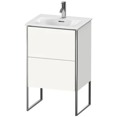 Duravit XSquare База напольная с раковиной, 2 яшика, цвет: глянцевый белый