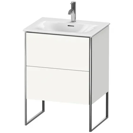 Duravit XSquare База напольная с раковиной, 2 яшика, цвет: глянцевый белый