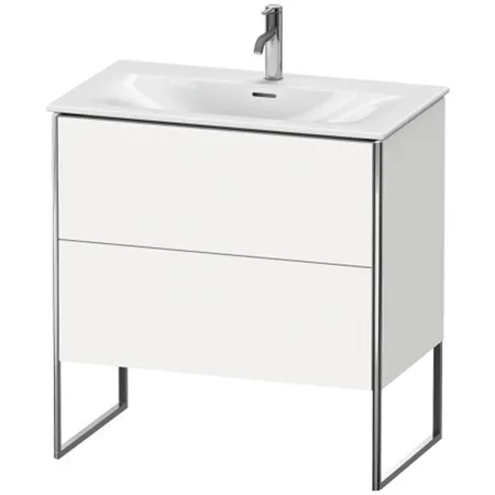 Duravit XSquare База напольная с раковиной, 2 яшика, цвет: глянцевый белый