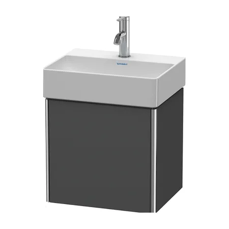 Duravit XSquare Тумба подвесная, с раковиной, 1 дверца левая, цвет: графит матовый