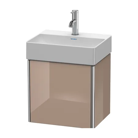 Duravit XSquare Тумба подвесная, с раковиной, 1 дверца левая, цвет: капучино глянцевый
