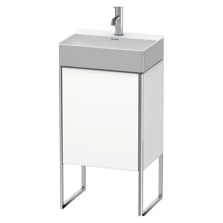 Duravit XSquare Тумба напольная, с раковиной, 1 стек полка, 1 дверца правая, цвет: белый матовый