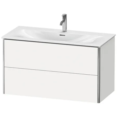 Duravit XSquare База подвесная с раковиной, 2 яшика, цвет: глянцевый белый
