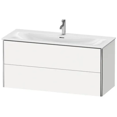 Duravit XSquare База подвесная с раковиной, 2 яшика, цвет: глянцевый белый