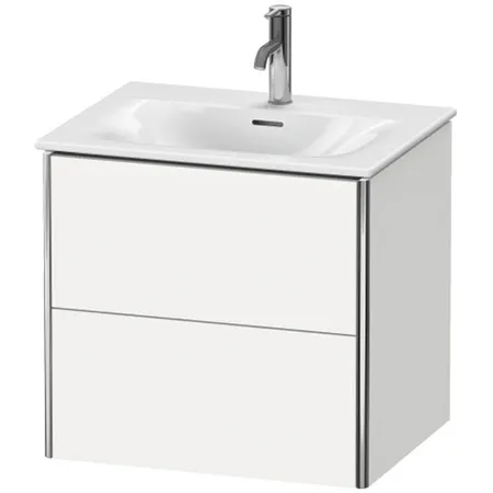 Duravit XSquare База подвесная с раковиной, 2 яшика, цвет: глянцевый белый