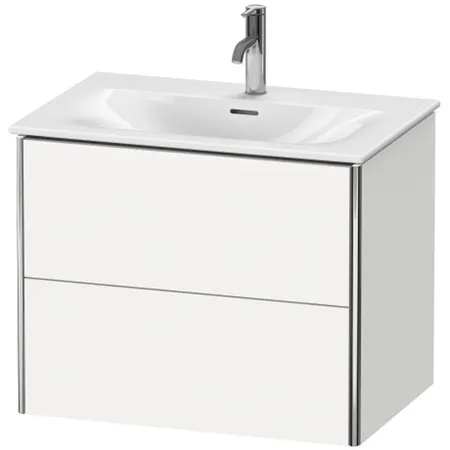 Duravit XSquare База подвесная с раковиной, 2 яшика, цвет: глянцевый белый