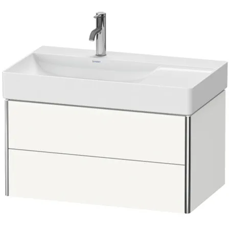 Duravit XSquare База подвесная с раковиной (раковина слева), 2 ящика, цвет: глянцевый белый