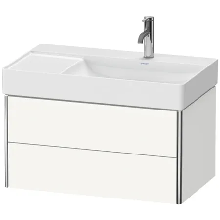 Duravit XSquare База подвесная с раковиной (раковина справа), 2 ящика, цвет: глянцевый белый