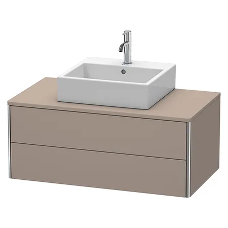 Duravit XSquare Тумба с раковиной, подвесная, с 2 выдв ящик, цвет: базальт матовый