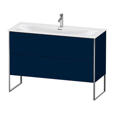 Duravit XSquare Тумба с раковиной, напольная, 2 яшика, встроенные ножки с регулировкой по высоте, цвет: Night Blue SaM