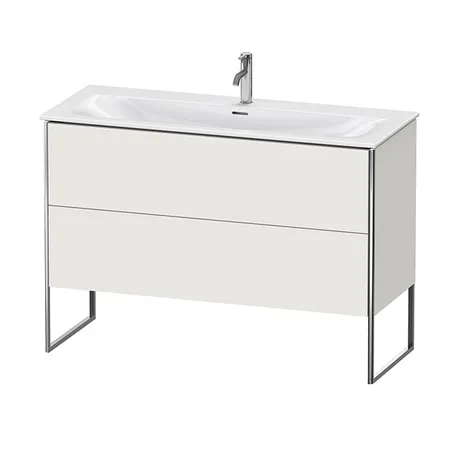 Duravit XSquare Тумба с раковиной, напольная, 2 яшика, встроенные ножки с регулировкой по высоте, цвет: Nordic White SaM