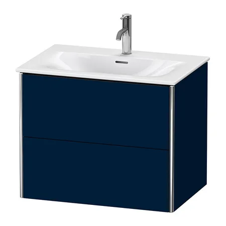 Duravit XSquare Тумба с раковиной, подвесная, 2 яшика, цвет: Night Blue SaM