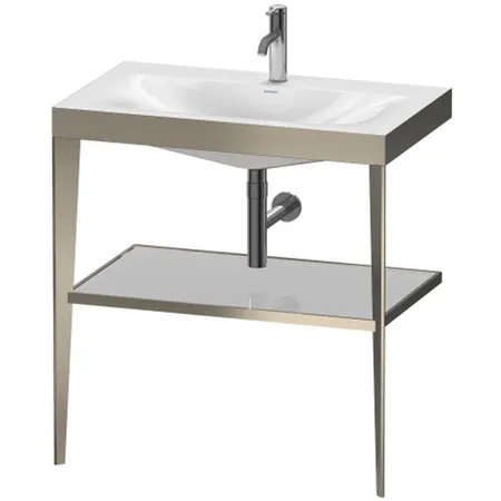 Duravit XViu Консоль напольная, с полкой, с раковиной без перелива, 1 отв, цвет: champagne matt/crome
