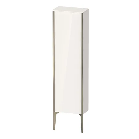 Duravit XViu Шкаф подвесной, с 1 дверью, 3 стеклянными полками (петли справа), цвет: белый глянцевый/champagne matt