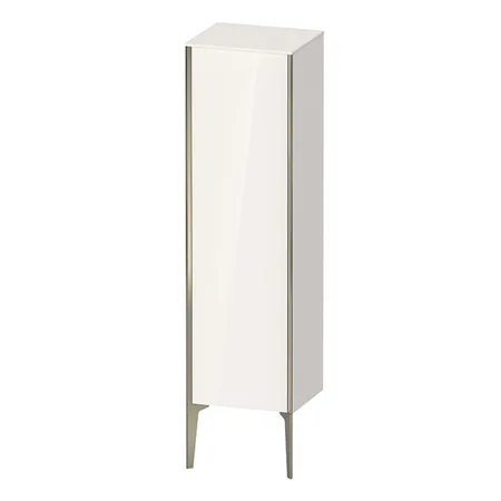 Duravit XViu Шкаф подвесной, с 1 дверью, 3 стеклянными полками (петли справа), цвет: белый глянцевый/champagne matt