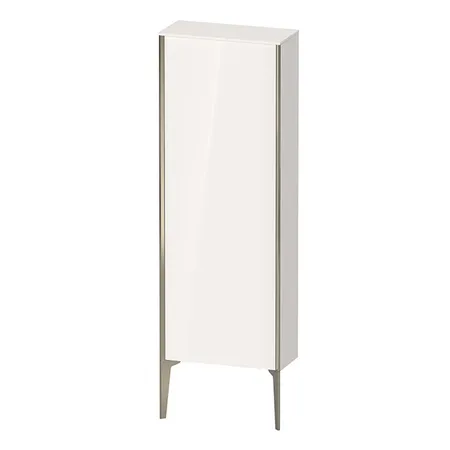 Duravit XViu Шкаф подвесной, с 1 дверью, 3 стеклянными полками (петли слева), цвет: белый глянцевый/champagne matt