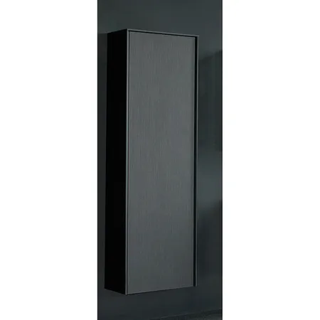 Duravit XViu Шкаф подвесной с 3 стеклянными полками, (петли слева), цвет: dark brushed oak/чёрный матовый