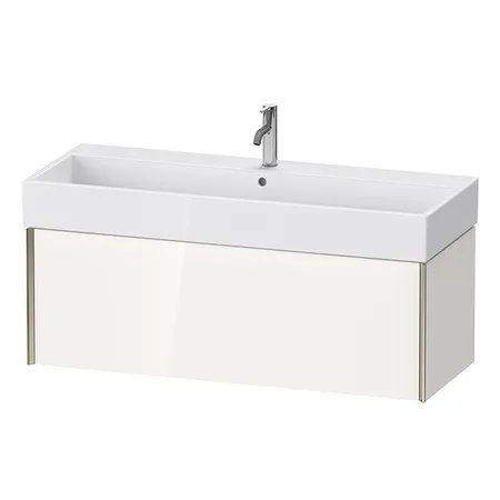Duravit XViu Тумба подвесная, с раковиной, 1 ящик, цвет: белый глянцевый/champagne matt