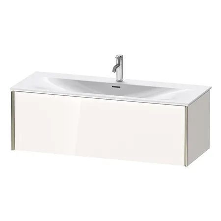 Duravit XViu Тумба подвесная, с раковиной, 1 ящик, цвет: белый глянцевый/champagne matt