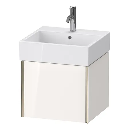 Duravit XViu Тумба подвесная, с раковиной, 1 ящик, цвет: белый глянцевый/champagne matt